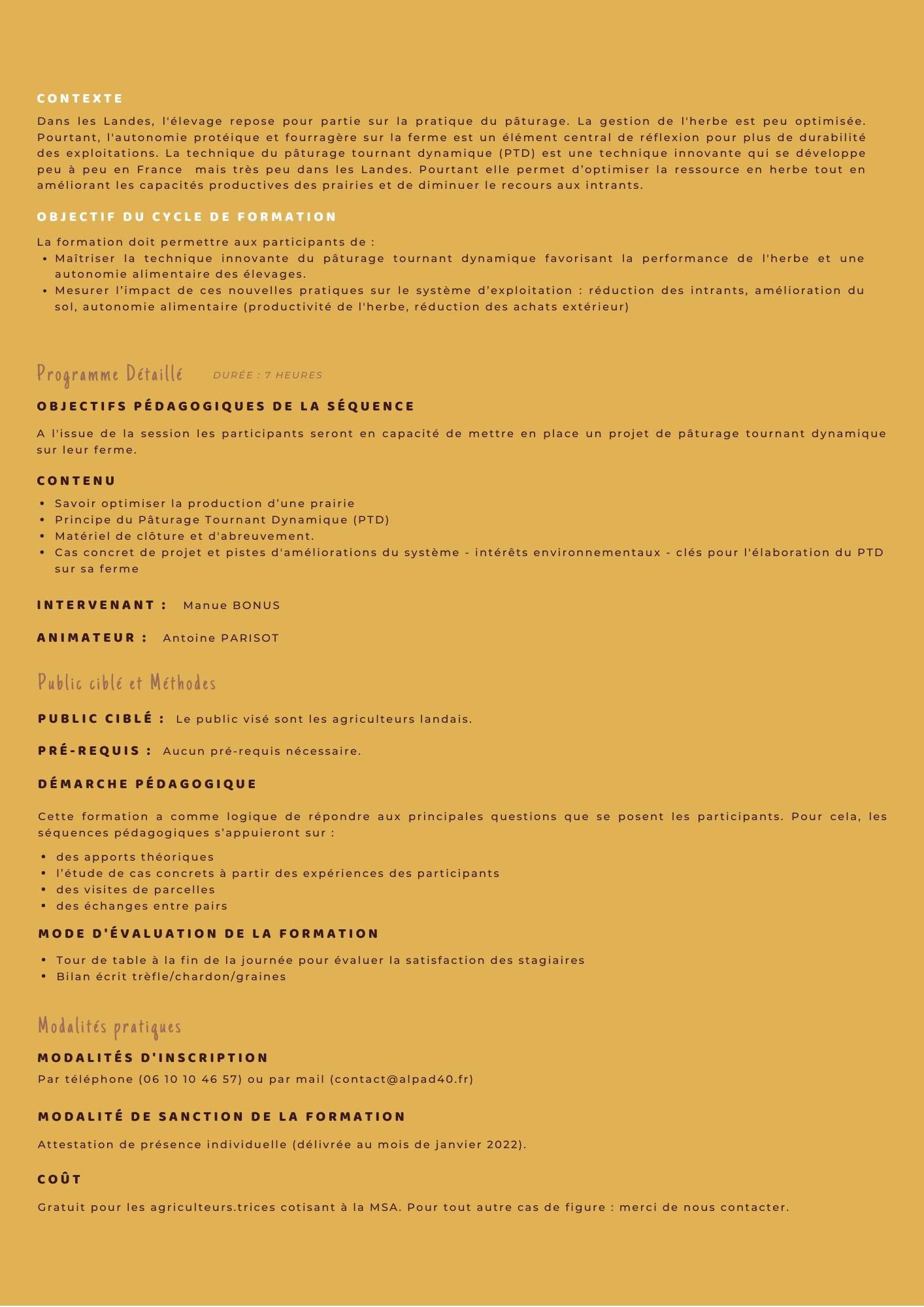 Affiche formation ptd2